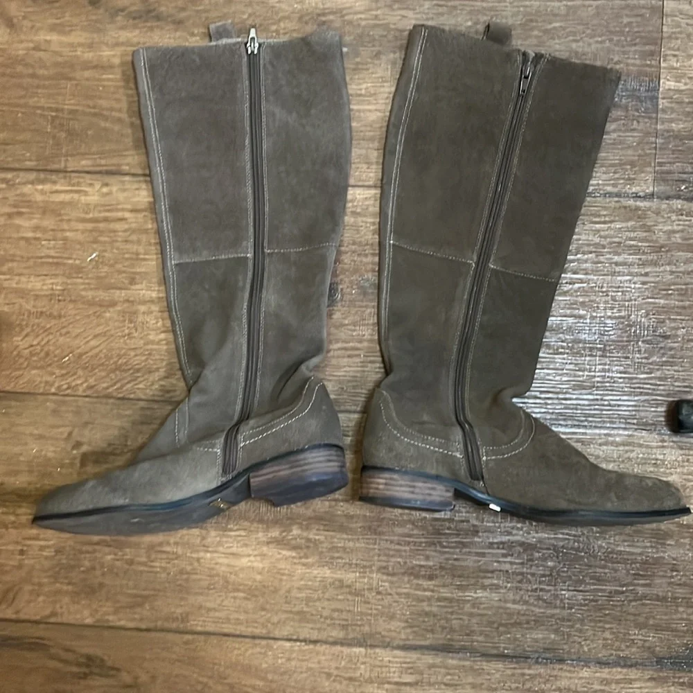 Very Volatile Womens Suede Riding Boots Tan Neutral Brown 8 Taupe